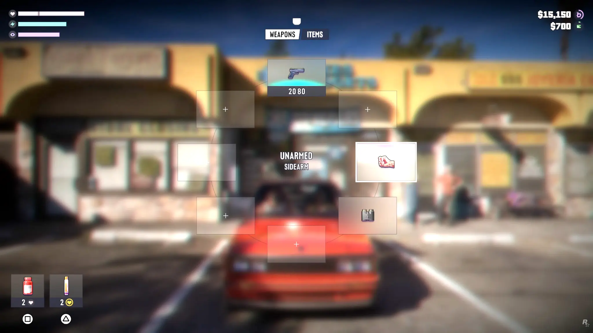 Nuevo selector radial de armas de GTA VI